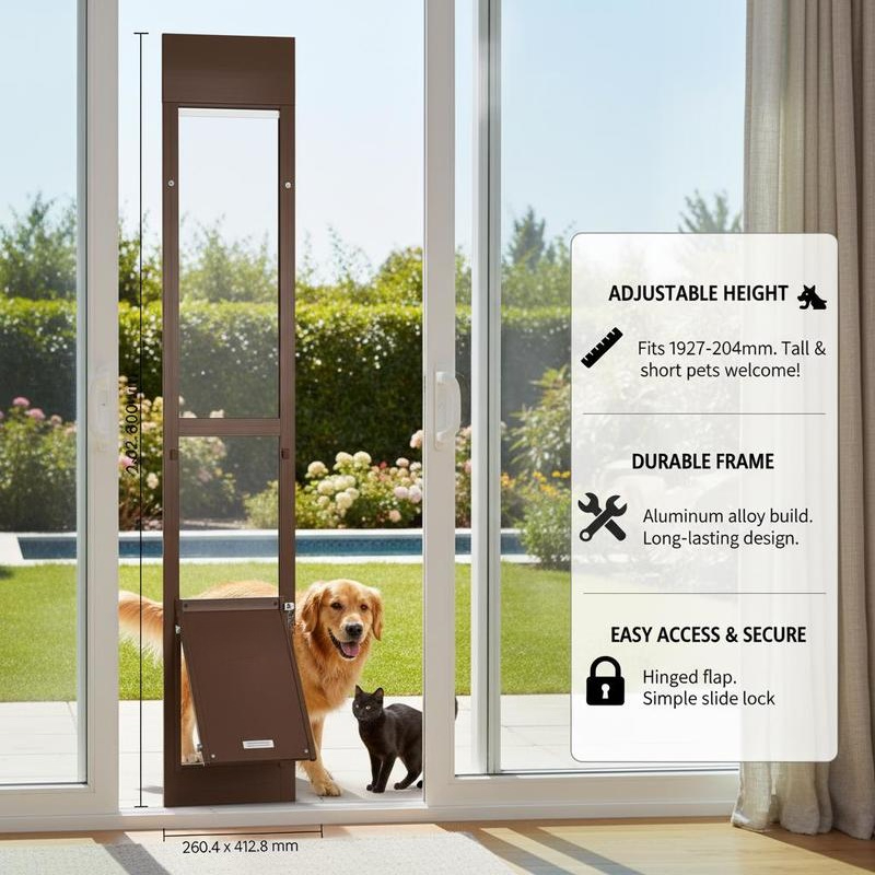 Dog Door for Sliding Glass Doo - Glass Door Hinge recension och pris