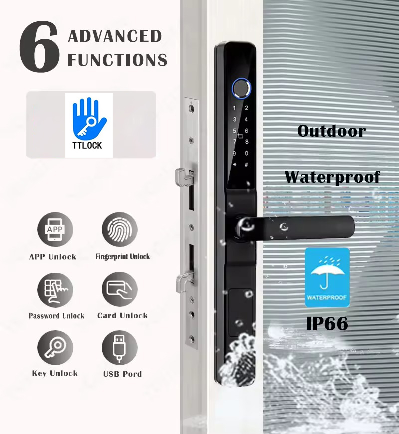 Waterproof Fingerprint Smart L - Glass Door Hinge recension och pris