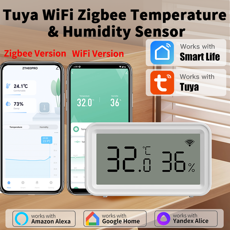 Tuya Zigbee WiFi Thermometer H - Digital Hygrometer Probe recension och pris