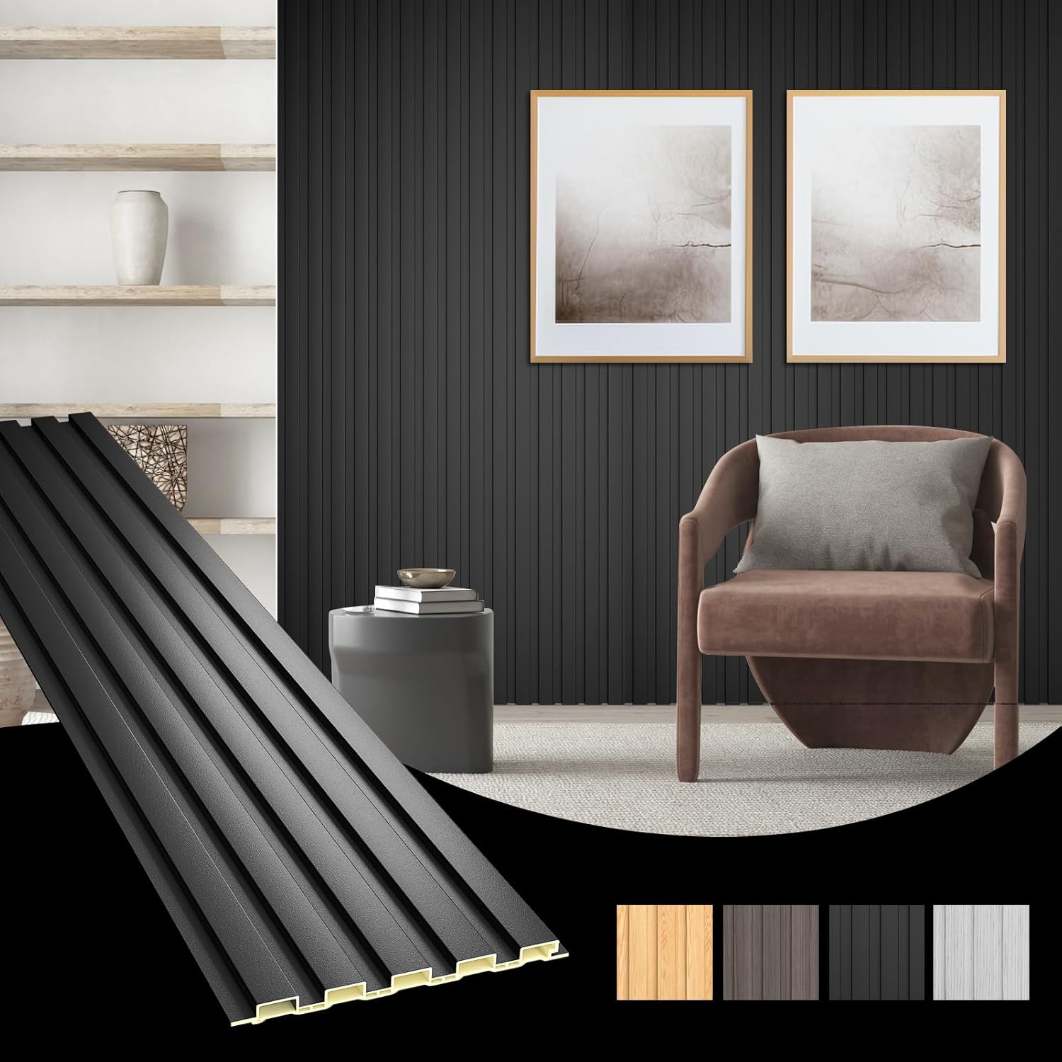 8-Pack 3D Acoustic Wall Panels - Pvc Panel Background recension och pris
