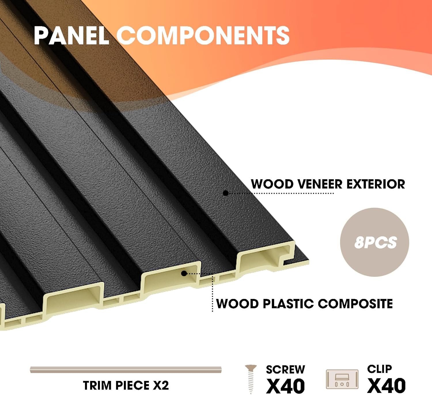 8-Pack 3D Acoustic Wall Panels - Pvc Panel Background recension och pris