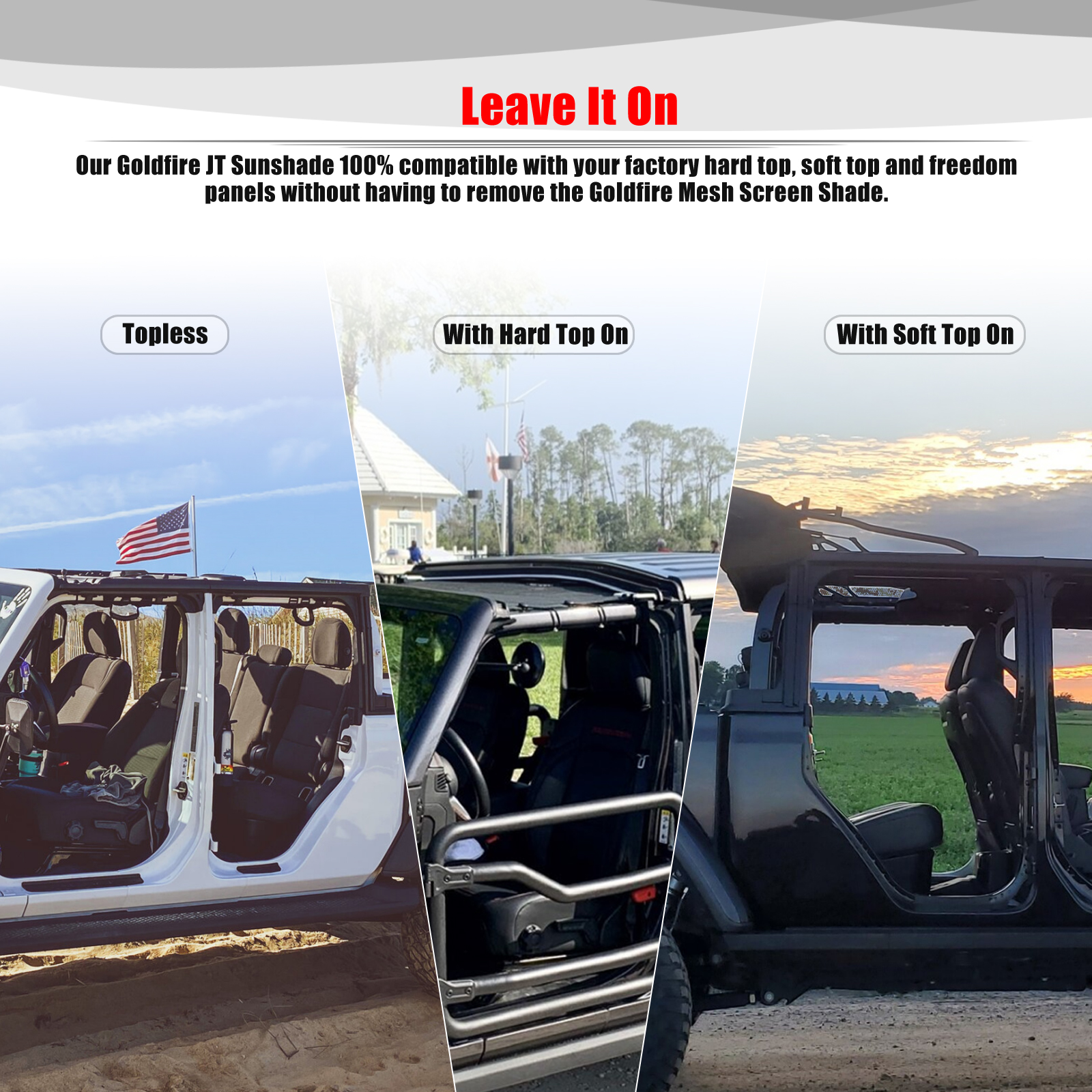 For Jeep Gladiator JT 4 Door A - Screen Top Mesh recension och pris