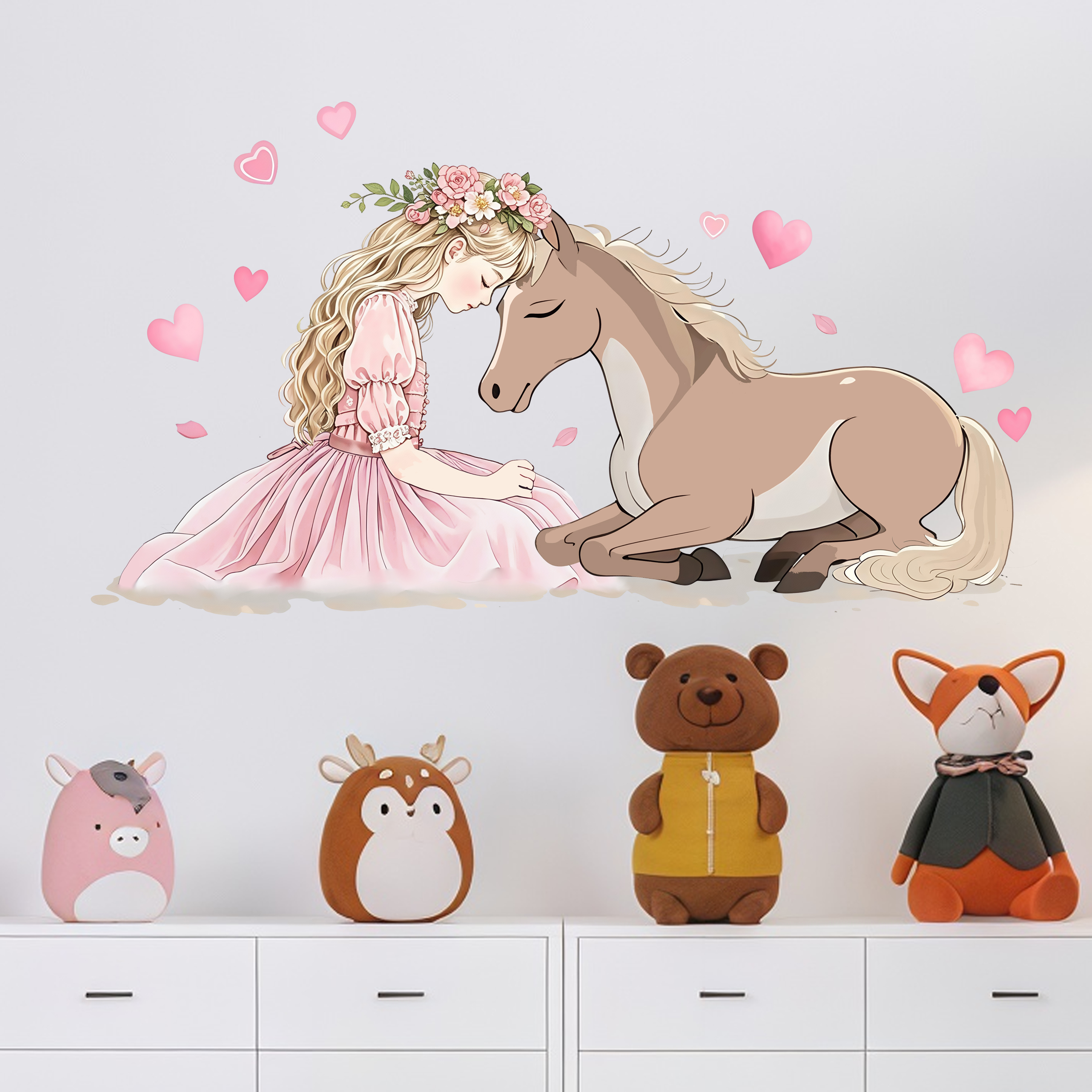 Romantic Horse Wall Stickers S - Pvc Panel Background recension och pris