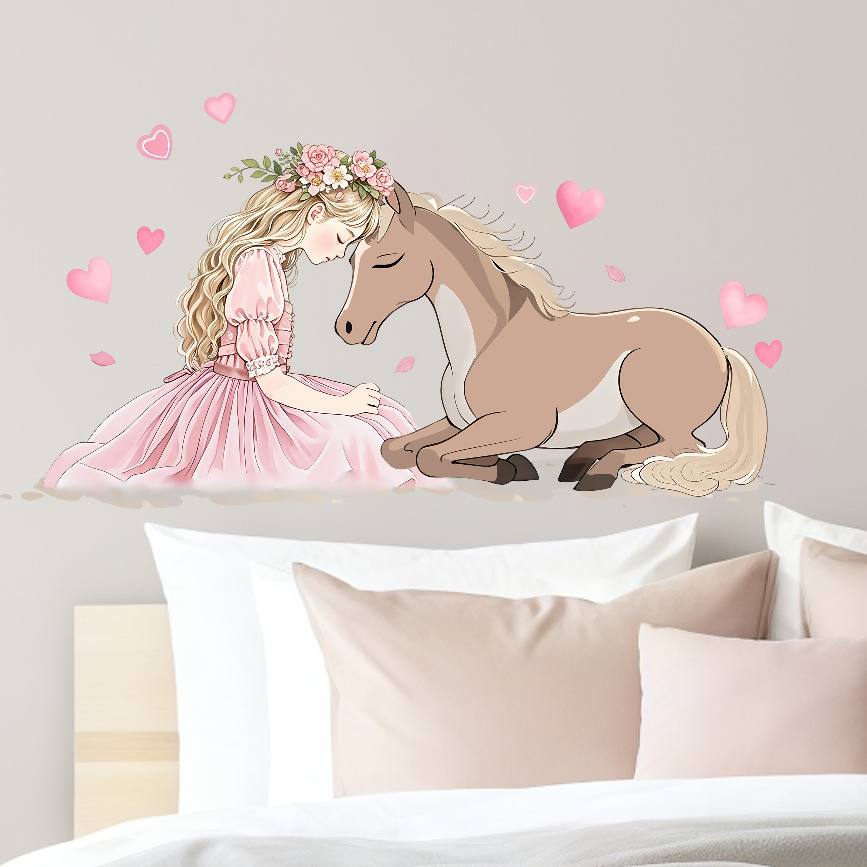 Romantic Horse Wall Stickers S - Pvc Panel Background recension och pris