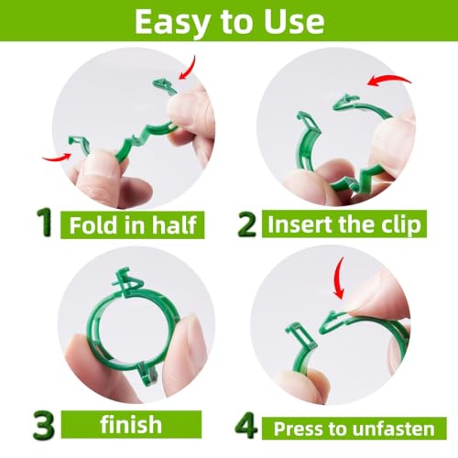 100 Pcs Plant Support Clips Pl - Vine Climbing Plastic recension och pris