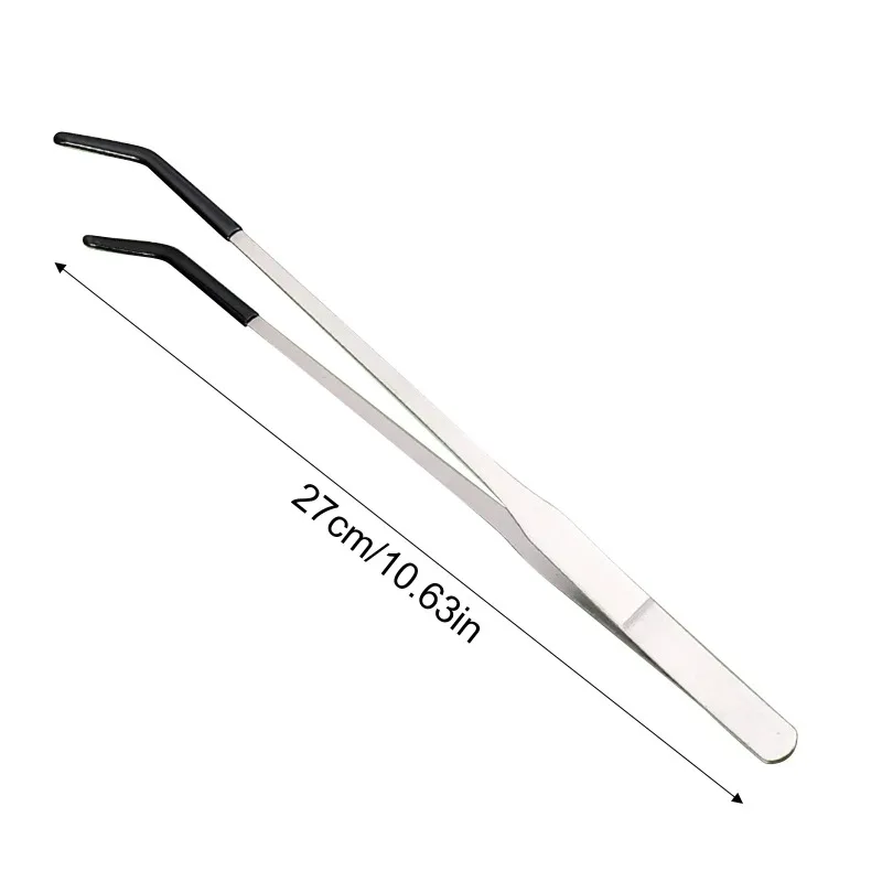 2pcs Bent Tip Tweezers For Cra - Feeding Tong Stainless recension och pris