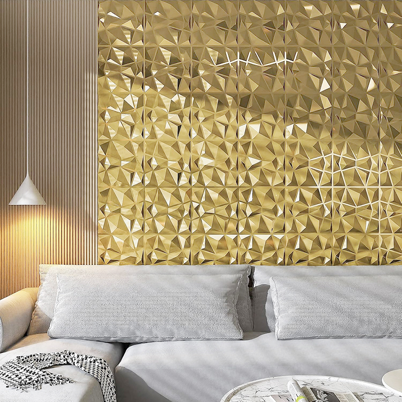 12pcs 50x50cm Champagne gold c - Pvc Panel Background recension och pris