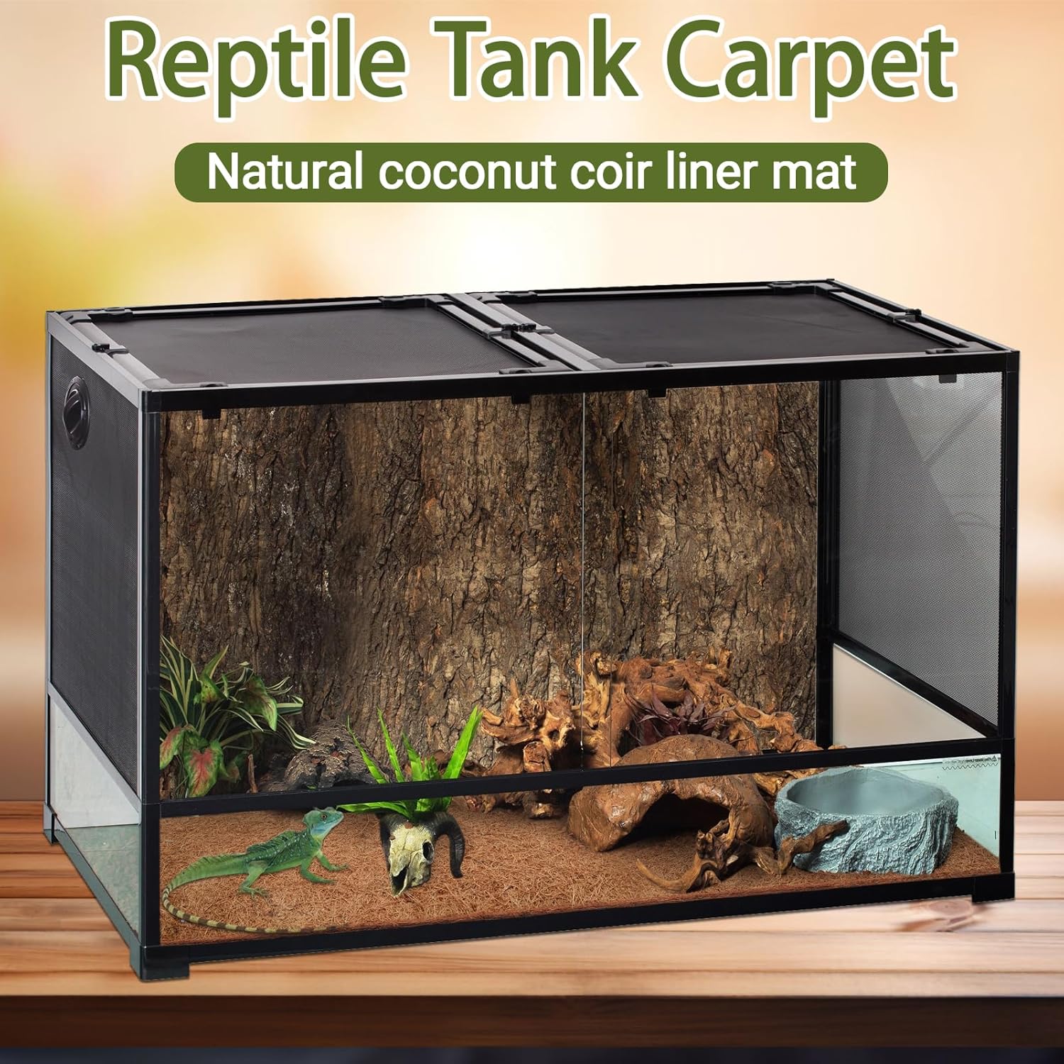 10 Pcs Reptile Carpet, 12x12 i - Substrate Coconut Fiber recension och pris