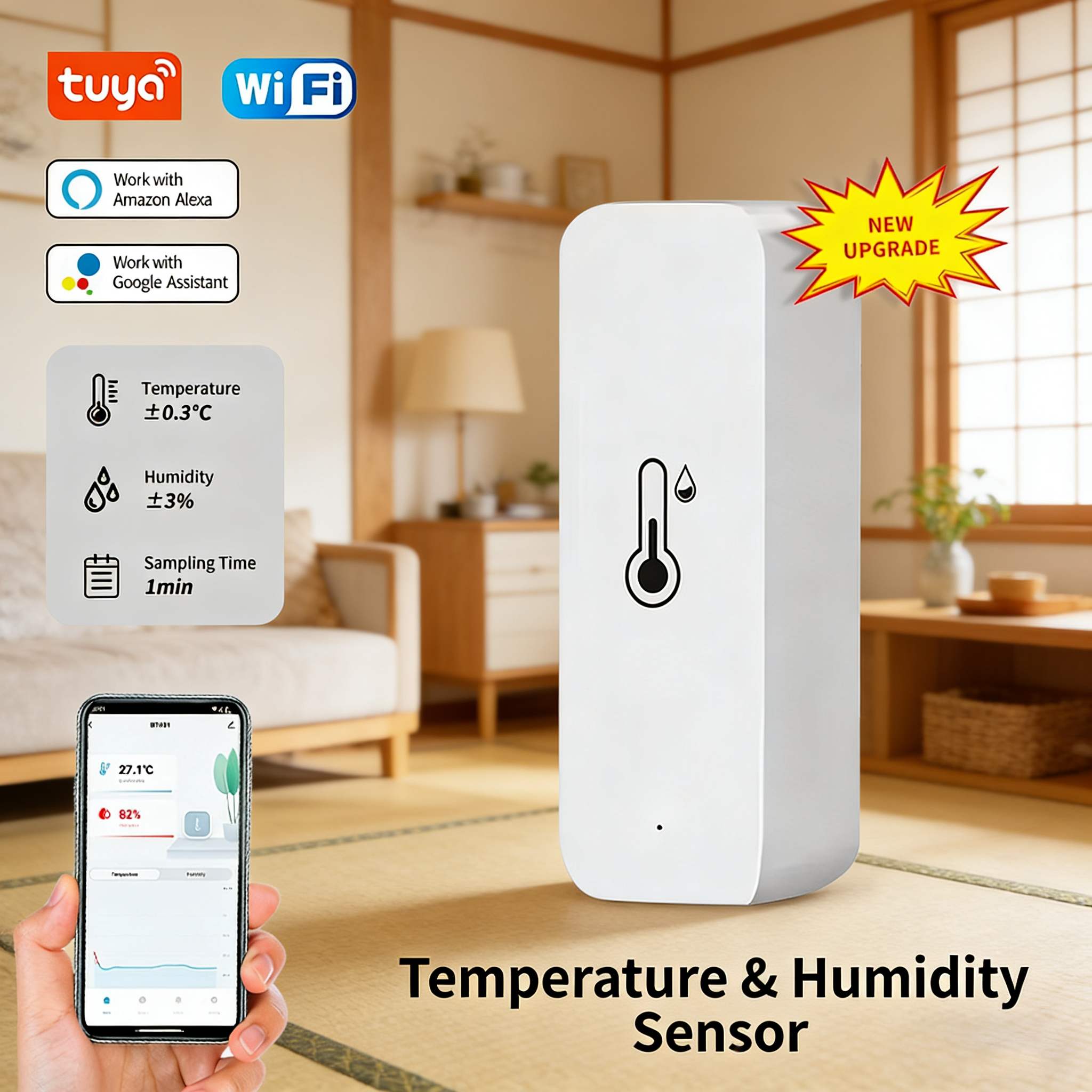 Tuya Smart WiFi Temperature Hu - Digital Hygrometer Probe recension och pris