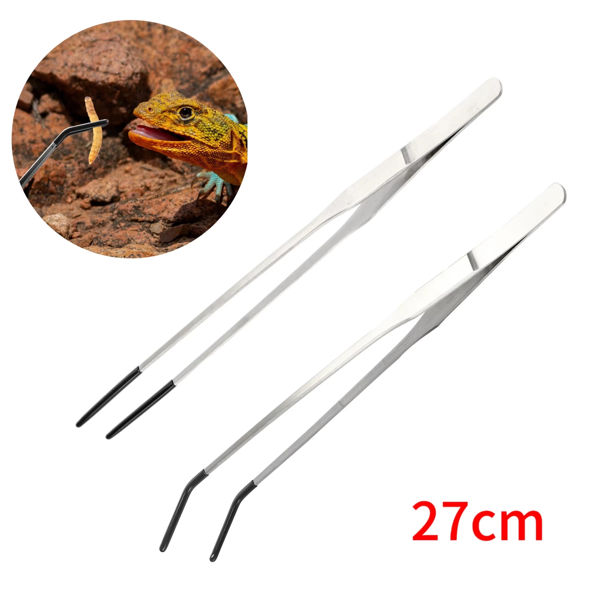 Stainless Steel Reptile Feedin - Feeding Tong Stainless recension och pris