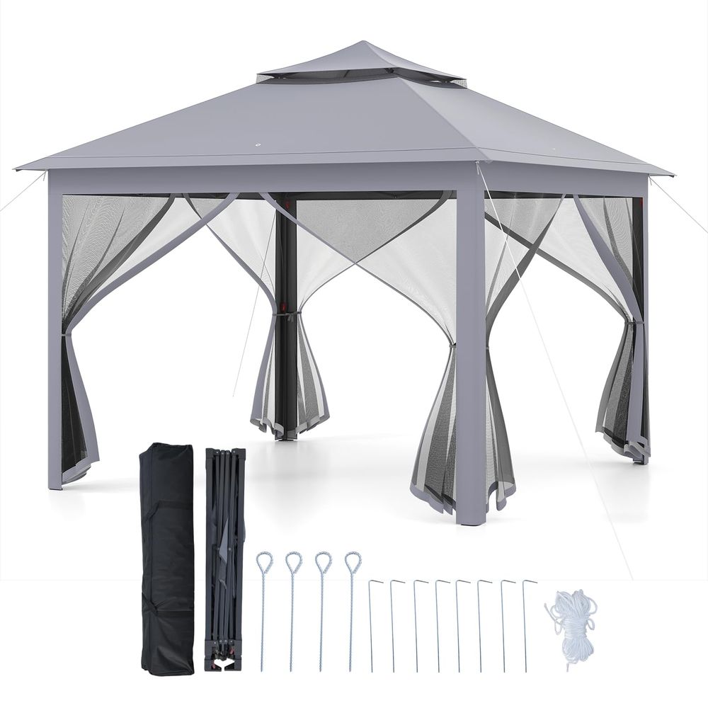 ft 11 ft Pop up Gazebo, Portab - Screen Top Mesh recension och pris