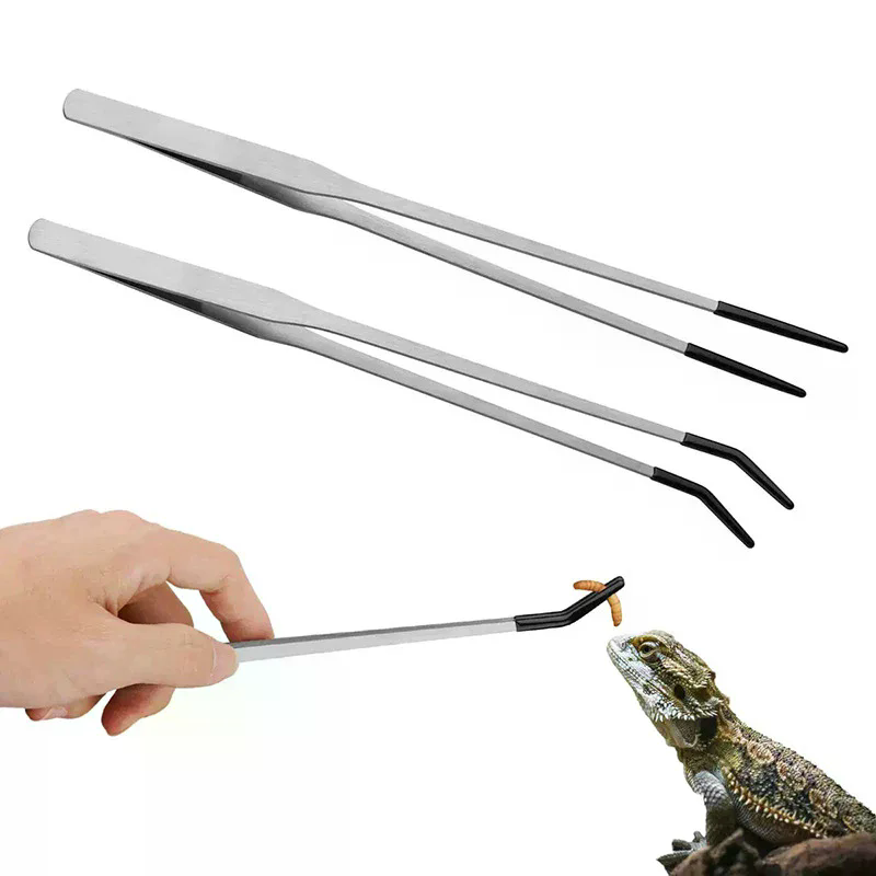Straight and Curved Aquarium T - Feeding Tong Stainless recension och pris