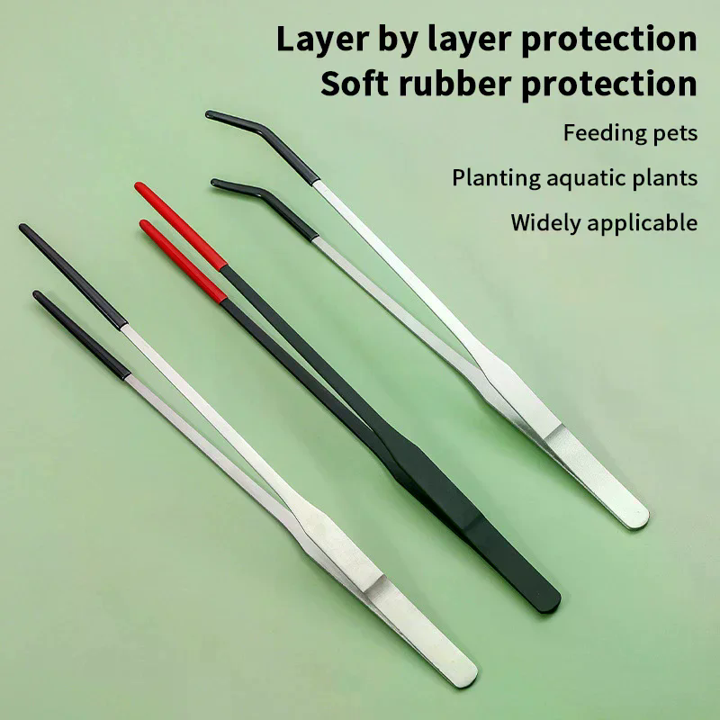 Straight and Curved Aquarium T - Feeding Tong Stainless recension och pris
