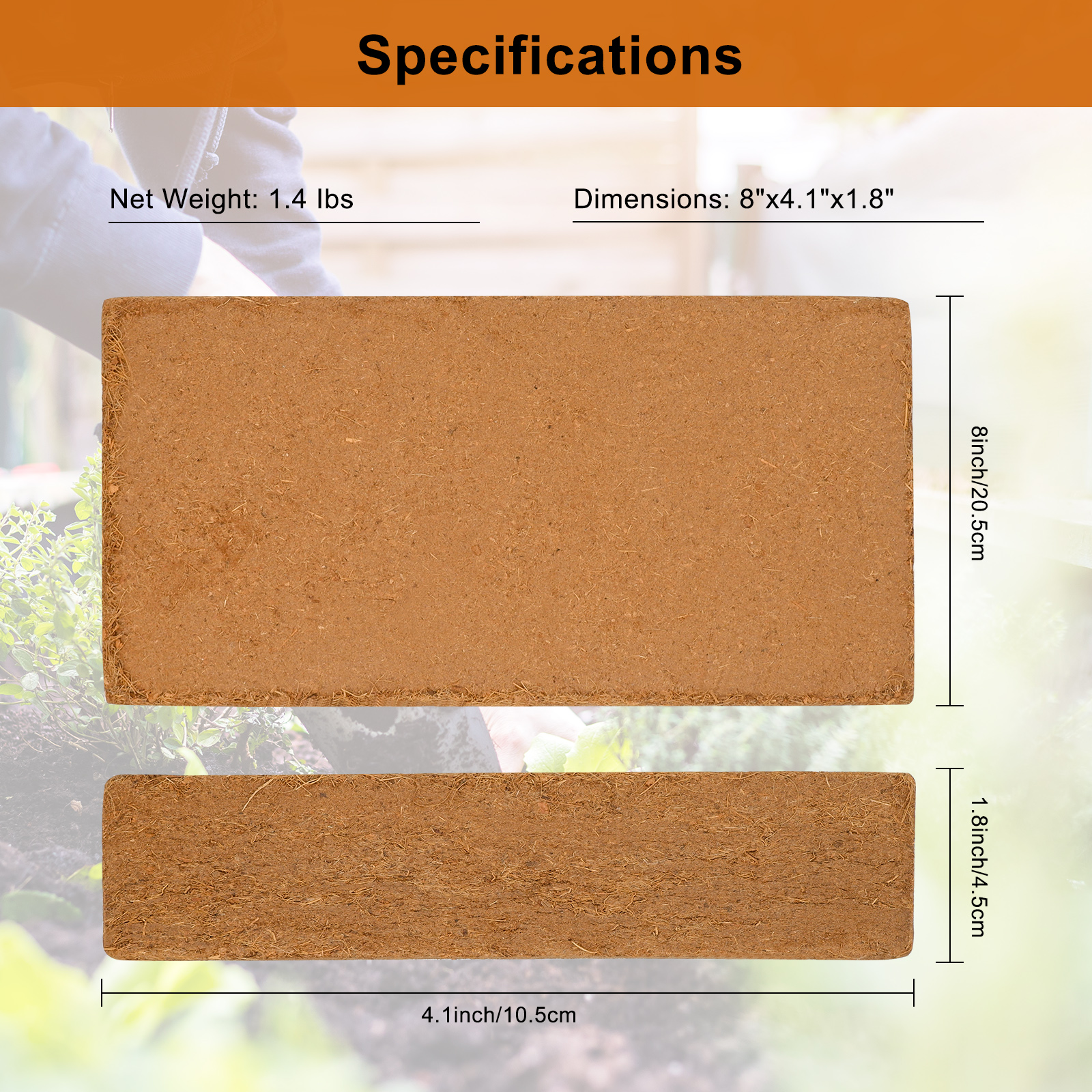 1 Pack Premium Coco Coir Brick - Substrate Coconut Fiber recension och pris