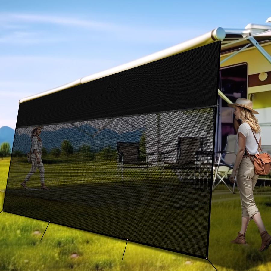 Awning Shade Screen with Zippe - Screen Top Mesh recension och pris